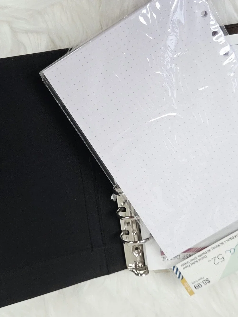 Day Runner Brown Striped Fabric Folio Organizer Planner